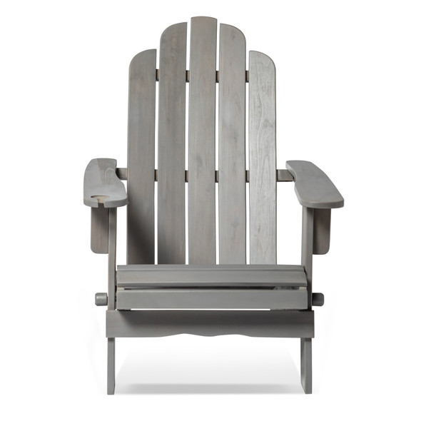 Folding Adirondack Chair Wooden Deck Chair Weather Resistant Acacia Wood Outdoor Seating