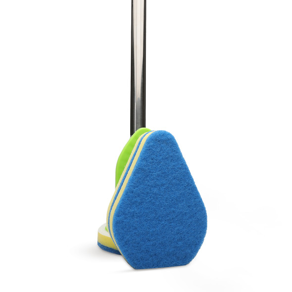 Telescopic Bathroom Cleaning Brush & 3x Sponge Scrubber Floor Shower Tile Cleaning Brush