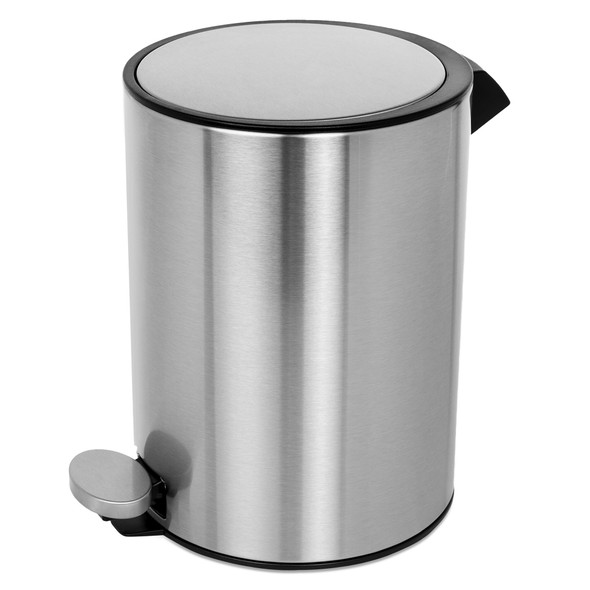 3L Pedal Bin Stainless Steel Small Bathroom Kitchen Toilet Bin  With Soft Close Hinge