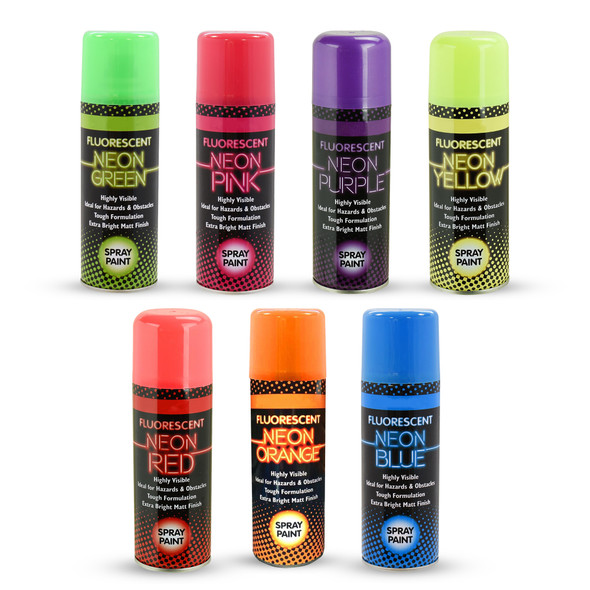 200 ml Fluorescent Neon Spray Paint For Bricks Furniture Wood Metal Bright Colours DIY Neon Spray Cans