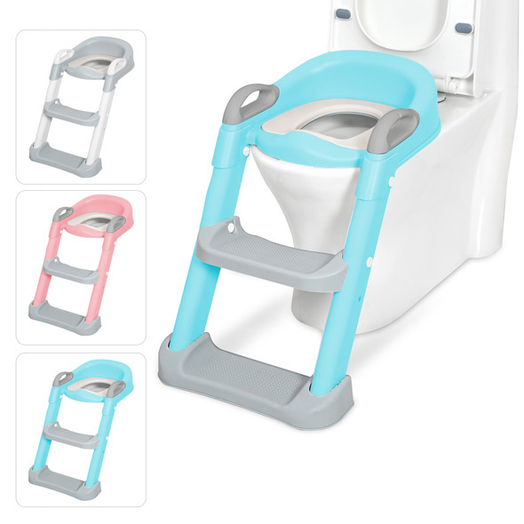 Kids Potty Training Toilet Seat With Step Ladder For Girls Boys Toddlers