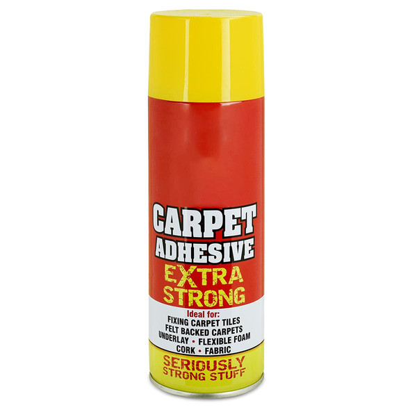 500ml Heavy Duty Carpet Spray Adhesive, Spray Adhesive for Holding Tiles, Strong Hold and Fast Drying Formula, Perfect Bonding to Sub Floors, Water Resistant Carpet Spray for Fabric, Paper and Wood