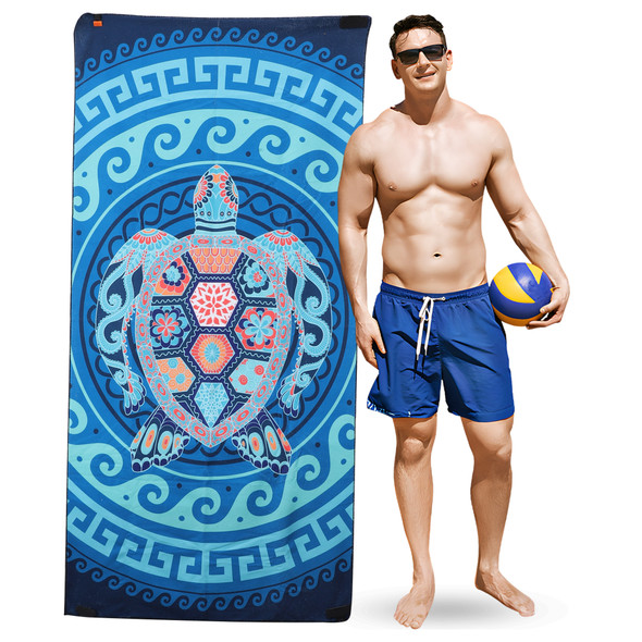 Extra Large Beach Towel, Ultra-Soft Microfibre Towel, Quick Dry and Sand-Free, Absorbent and Comfortable, Lightweight and Machine-Washable, Beach Towel for Camping, Picnic, Travel, Swimming Pool