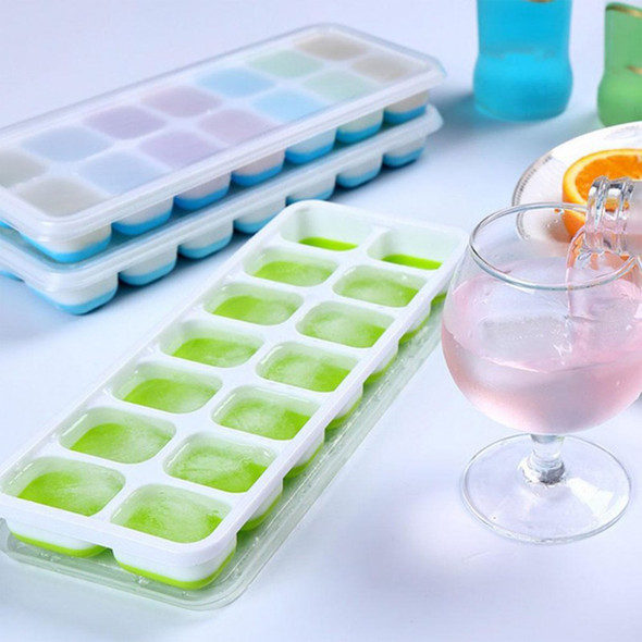 Pack of 2 Silicone Ice Cube Trays with Lid, LFGB Certified, BPA-Free Ice Cube Trays for Freezer, Space-Saving, Groove Design, Easy to Clean, Stackable Silicone Ice Cube Moulds for Cocktails, Baby Foods, Drinks