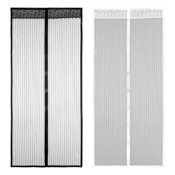 Magnetic Fly Screen Door, Durable Nylon Mesh, Fly Screen for Doors, Magnetic Secure Seal Closure, Dust Blocker, Easy to Install, Wind Resistant Fly Curtain for Doors, Pet Friendly, Keeps Bugs Out