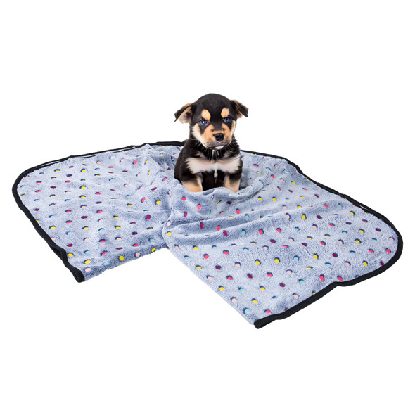 Soft Fleece Pet Blanket, Warm and Comfortable, Dog Polka Dot Print Blanket, Machine Washable, Resists Biting and Tearing, Kitten and Puppy Breathable Blanket, Throw for Indoor Cats, Dogs, Hamsters, Pigs