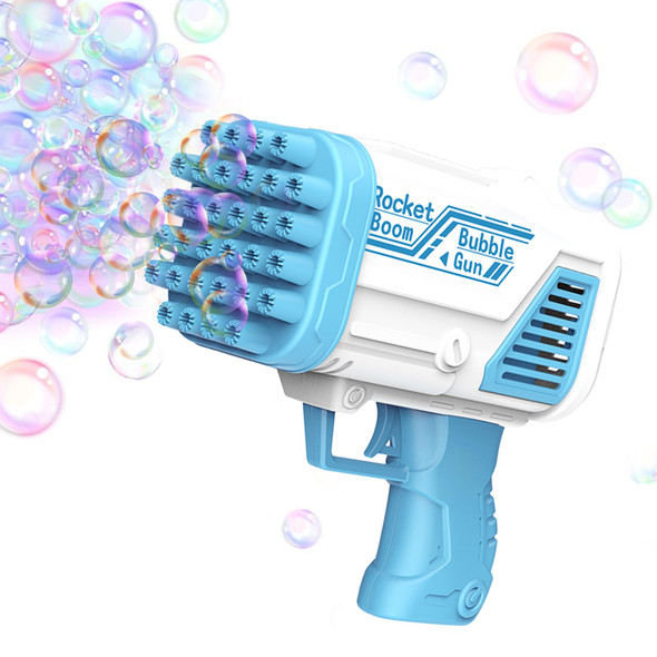 32-Hole Bubble Gun Machine, Handheld Bubble Gun for Kids, Boys, Girls, Easy to Use, Battery Powered Bubble Blaster with Bubble Tray and Bubble Liquid Bottle, Bubble Blower for Birthday Party