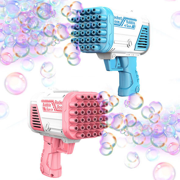 32-Hole Bubble Gun Machine, Handheld Bubble Gun for Kids, Boys, Girls, Easy to Use, Battery Powered Bubble Blaster with Bubble Tray and Bubble Liquid Bottle, Bubble Blower for Birthday Party