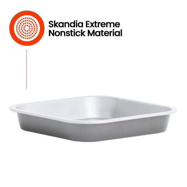 Non Stick Air Frying Tin for Cooking, Baking, Roasting, Durable Skandia Extreme, Dishwasher and Oven Safe, Mini Frying Tray, Food Grade Baking Tray for Muffins