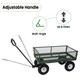Heavy Duty Garden Trolley with 4 Wheels, 300kg Load Bearing Capacity, Stainless Steel Frame, PVC Tarpaulin, Big Rubber Wheels with Rotatable Handle, Removable Sides, Pull Along Mesh Trolley, Outdoor Cart for Festivals, Picnics, Camping, Gardening