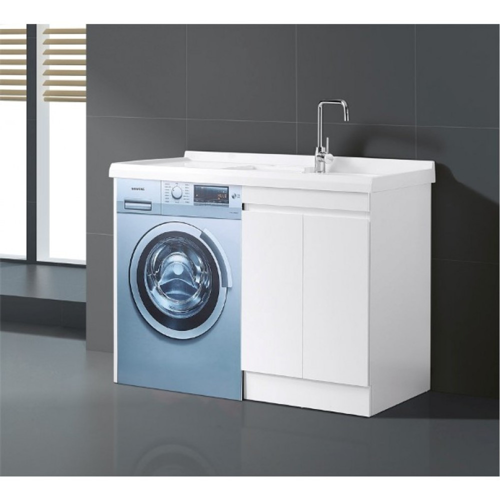 laundry cabinet with washing machine space