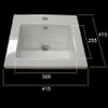 Square Drop In Basin with Tap Hole D9048 Square Drop In Basin with Tap Hole D9048