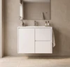 Evolution Tall Vanity 900mm - Satin White Polyurethane