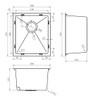 Cube Square Single 340 Sink with Round Corner