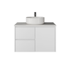Evolution Tall Vanity 900 mm - Satin White White Polyurethane -  Optional Stone Benchtop