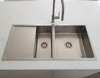 Cube Square 1130mm 1&3/4 Bowl Sink & Drainer - Round Corner