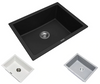 CarySil QUARTZ Kitchen Sink - Drop In or Under Mount - Single Bowl 610x457