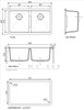 Zum Granite Kitchen Sink - Drop In or Under Mount - Double Bowl 900 x 500 Zum Granite Kitchen Sink - Drop In or Under Mount - Double Bowl 900 x 500