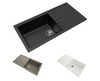 Carysil QUARTZ Kitchen Sink - Drop In or Under Mount - Single Bowl + Drainer 1000 x 500