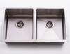 SUPER DEEP Cube Square Double 340 Sink with Round Corner