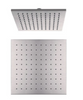 Normandy Ultra Thin Brushed Nickel Satin Square Rain Shower Head 250mm