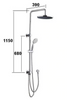 Round Twin Shower Combination - Heavy Duty Range - Side Inlet