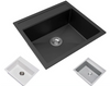 CarySil Waltz QUARTZ Kitchen Sink - Drop In or Under Mount - Single Bowl 560x510