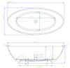 Normandy 8803 Solid Surface Stone Oval Freestanding Bathtub - 1800mm Normandy 8803 Solid Surface Stone Oval Freestanding Bathtub - 1800mm