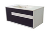 Blitz Vanity with Aries Ceramic Basin Top - Size: 600 750 900 1200 1500 & 1800mm