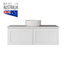 England Shaker Hampton Style 1200 mm Vanity with Stone Top & Bench-top Basin