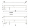GOLD | BRASS Vivid Iconic Double Towel Rail 600mm | 750mm
