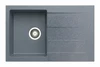 Dark Grey Granite Kitchen Sink - Under Mount & Drop In - Single Bowl With Drainer Made In Europe