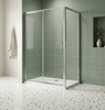 Normandy Semi Frameless Sliding Two Piece Shower Screen With Return Square L Shape