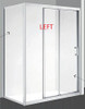 Normandy Semi Frameless Sliding Three Piece Shower Screen With Return L Shape Normandy Semi Frameless Sliding Three Piece Shower Screen With Return L Shape