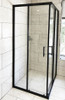 Normandy Semi Frameless Sliding Shower Screen Square L Shape Matt  Black Normandy Semi Frameless Sliding Shower Screen Square L Shape Matt  Black