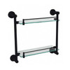 Vivid Iconic Matt Black Double Glass Shelf Vivid Iconic Matt Black Double Glass Shelf