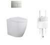 Seval Flat Rimless Wall Faced Pan with Toto Inwall Cistern K107N Seval Flat Rimless Wall Faced Pan with Toto Inwall Cistern K107N