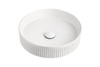 Gloss White Round Fluted Basin  Gloss White Round Fluted Basin