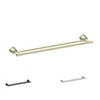 York Double Towel Rail 600mm Chrome, Matt Black , Aged Brass York Double Towel Rail 600mm Chrome, Matt Black , Aged Brass