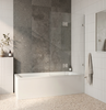 Normandy Frameless OverBath Shower Screen Two Panel