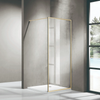 NC-001 Framed Walk Shower Screen with Black aluminum frame