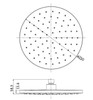 Otus Round Overhead Shower Head 250mm Brushed Gold ,Brushed Nickel , Gun Metal Grey, Matt Black 