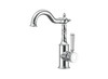 Clasico Basin Mixer White Ceramic Handle in Chrome, Matt Black, Brushed Nickel, Brushed Gold Clasico Basin Mixer White Ceramic Handle in Chrome, Matt Black, Brushed Nickel, Brushed Gold