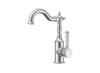Clasico Basin Mixer White Ceramic Handle in Chrome, Matt Black, Brushed Nickel, Brushed Gold Clasico Basin Mixer White Ceramic Handle in Chrome, Matt Black, Brushed Nickel, Brushed Gold