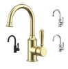 Clasico Gooseneck Basin Mixer Chrome, Matt Black, Brushed Nickel, Brushed Gold