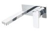Ikon Ceram Wall Basin Mixer and Spout Combination  - Chrome ,Matt Black ,Brushed Nickel ,Brushed Gold