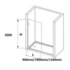 Grey Glass and Black Frameless Fixed Panel Grey Glass and Black Frameless Fixed Panel