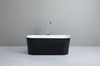 Elivia Back To Wall Bathtub Gloss Black and Gloss White 1500mm or 1700mm  Elivia Back To Wall Bathtub Gloss Black and Gloss White 1500mm or 1700mm
