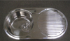 Round Bowl Kitchen Sink with Drainer