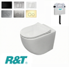 Hamburg Quiet Swirl Flush Wall Faced Pan with R&T Inwall Cistern (Rimless + Tornado)